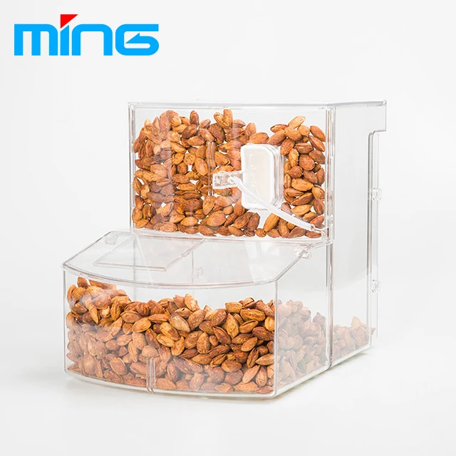 Factory Supply Acrylic Bulk Candy  Food Display Dispenser Bins Sweet Candy Dispenser For Supermarket