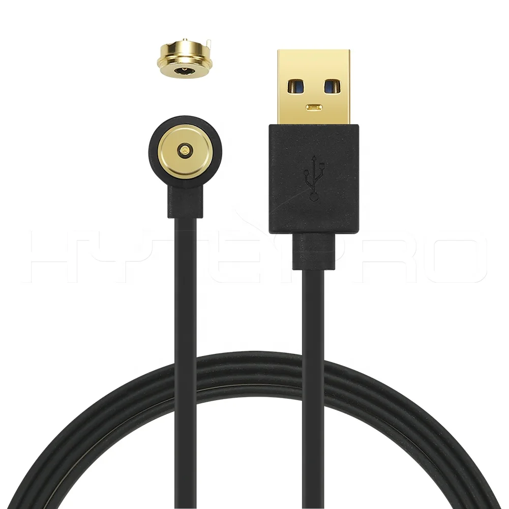 Spring 2 pin magnetic charging cord flat usb cable charger