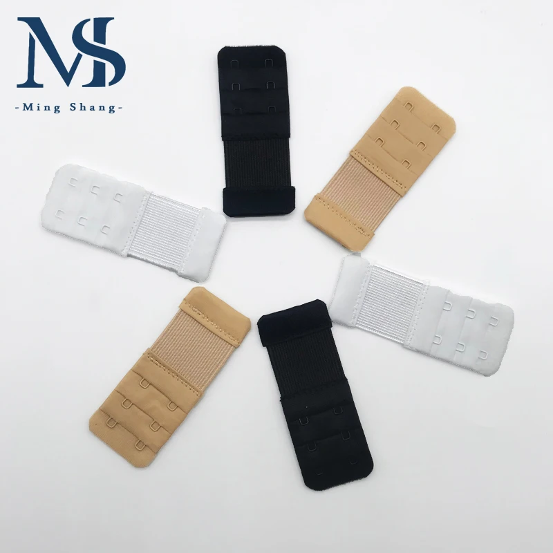 Mingshang Wholesale 3 Row 2 Hook Bra Extender Extension Hook and Eye Tape Underwear Accessories