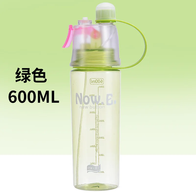 Seaygift  Leak Proof keep cold Self Cooling Sip and Mist Spray Plastic Sport Drinking Water Bottle mist spray bottle