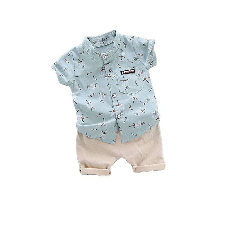 2024 comfortable casual hot selling popular printed short-sleeved shirts bulk wholesale kids clothing boys children clothes