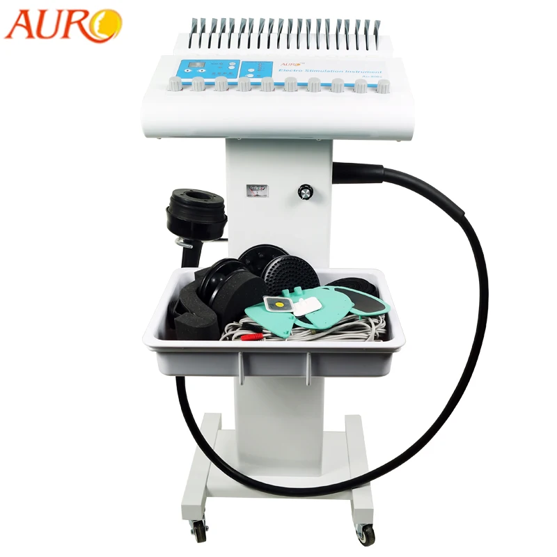 Au-800SA Standing 2 in 1 Russian Waves Electro Muscle Stimulator with Turbo G5 Massage Machine