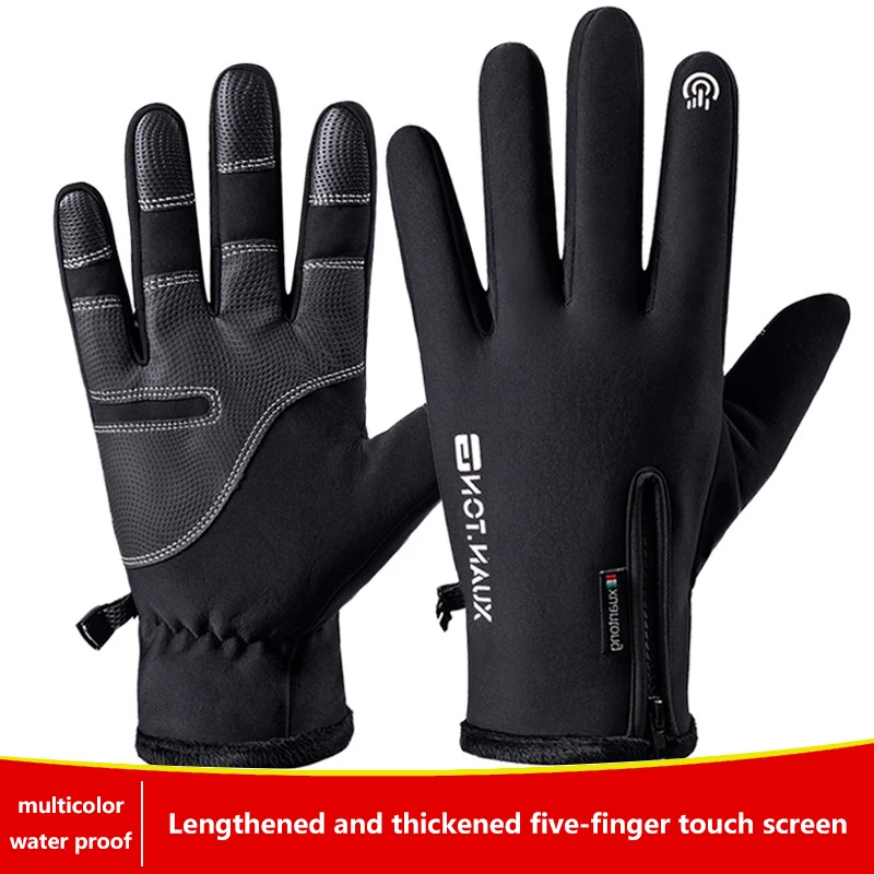 Wholesale Non-Slip Full Finger Touch Screen Outdoor Waterproof Warm Sports Safety Riding Gloves Ski Gloves