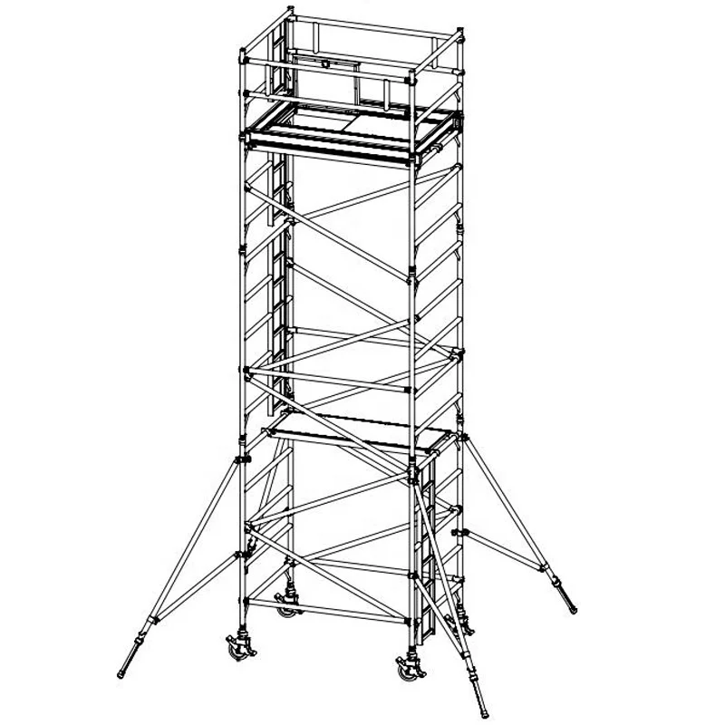 Factory price versatile aluminum portable scaffolding with wheels for hospital
