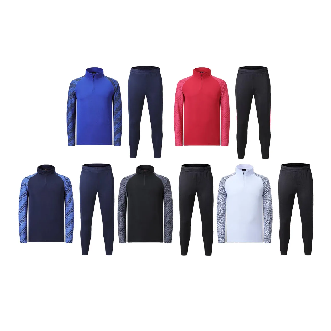 Customized New Season Soccer Tracksuit Man Football Training Jackets Long-Sleeve for Outdoor Practice