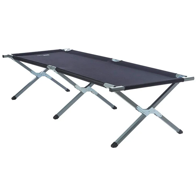 2023 Custom Logo and Design Easy to Setup Iron Portable Folding Catre Camping Bed for Patio Outdoor Sleep