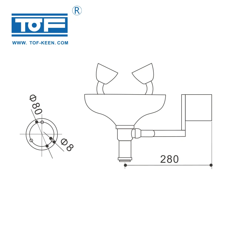 manufacturer supply deck mounted safety eye wash KC3-1Y