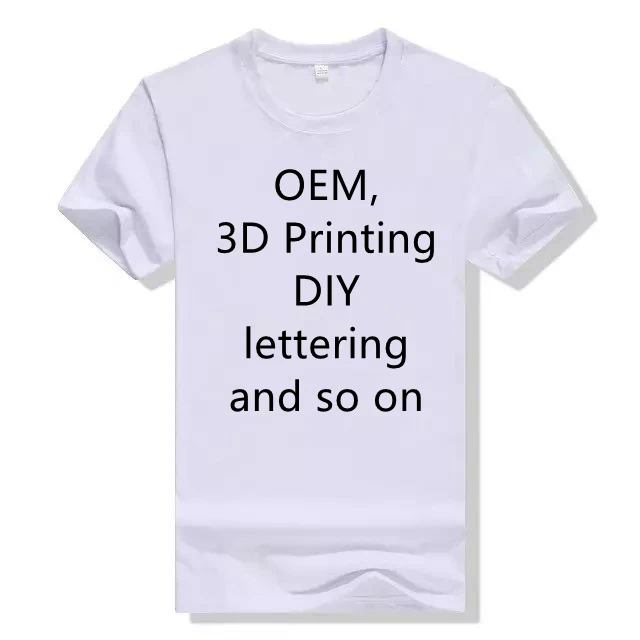 2021 Самый дешевый чистый белый с О-образным вырезом на шее, повседневное высокое качество 120gsm плюс размер 100% полиэстер выборов рекламные футболки