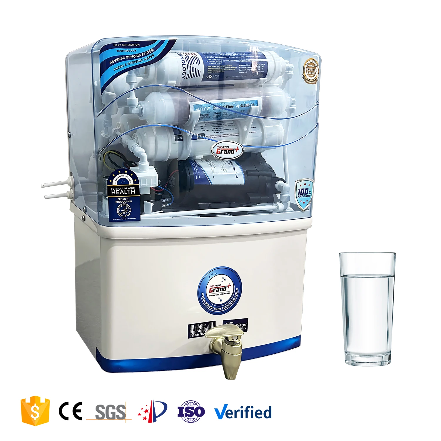 75GPD Reverse Osmosis Water Filter system ro purifier 5 /6/7stages / drinking RO water filter