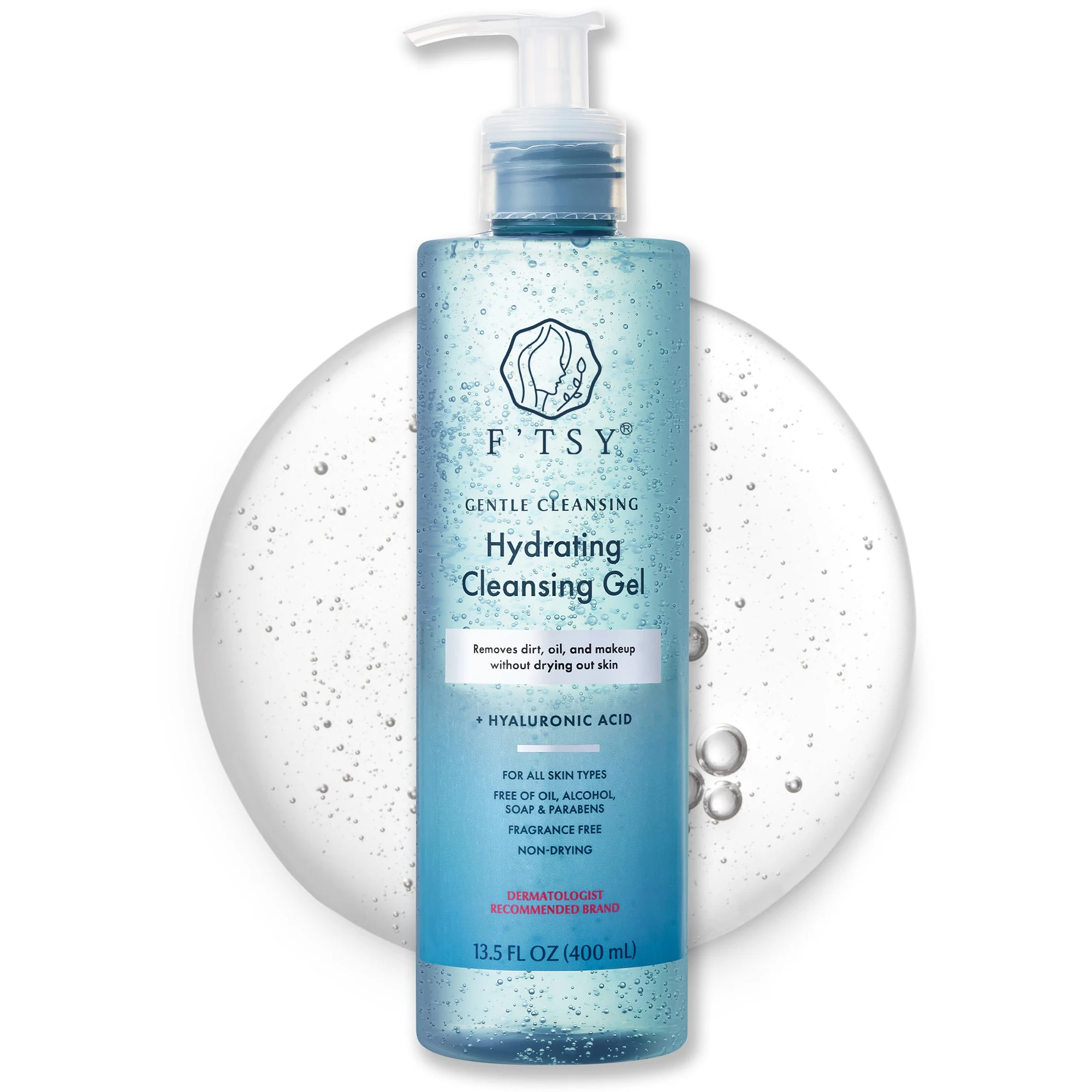 Vegan Makeup Remover Gel Private Label Hyaluronic Acid Hydrating Facial Cleanser Face Cleansing Gel