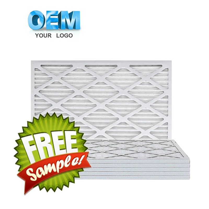 Ac filter Merv 11 13 16 pp pleated filter fabric media cartridge hvac furnace air filter 20x20x5