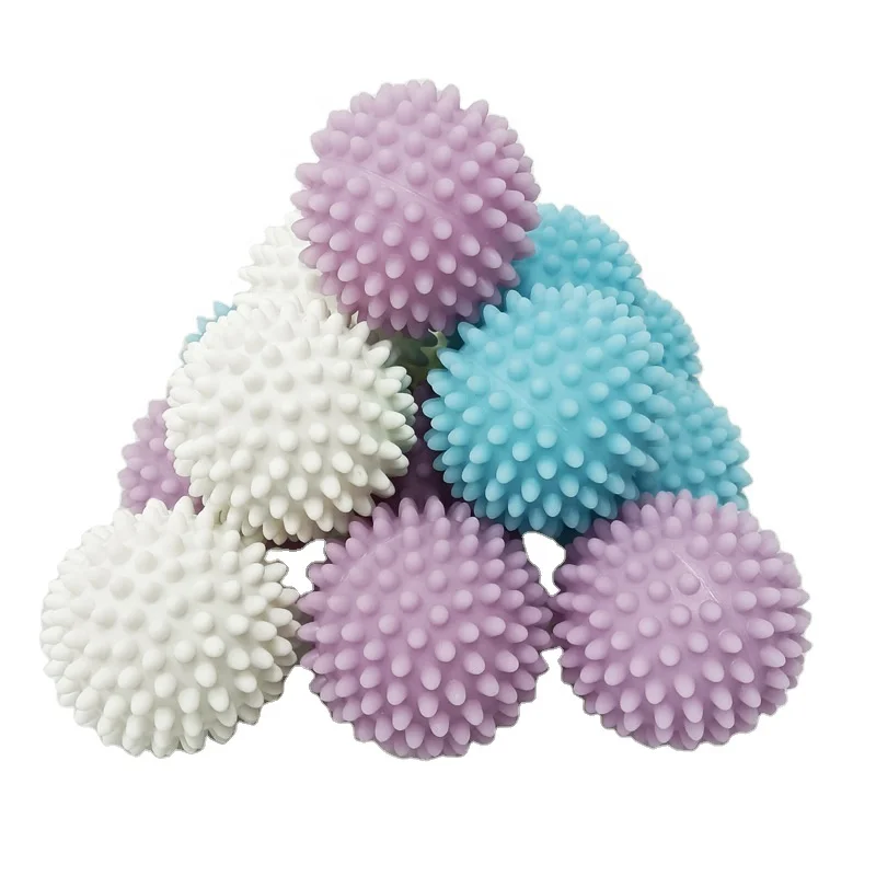 6.5cm Household Plastic Dryer Ball Anti Static Silicone Washing Ball Custom PVC Laundry Dryer Balls