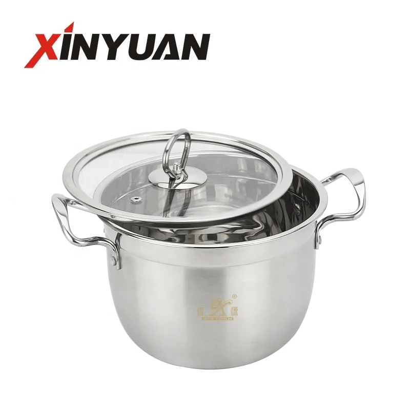 Top grade large stainless steel cooking pots stainless pail commercial cooking pot