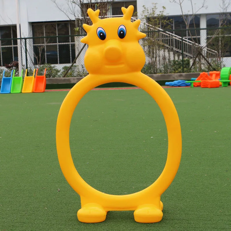 Kids outdoor indoor playground tunnel plastic game hurdles hippo drilling caves toys 4pcs/set