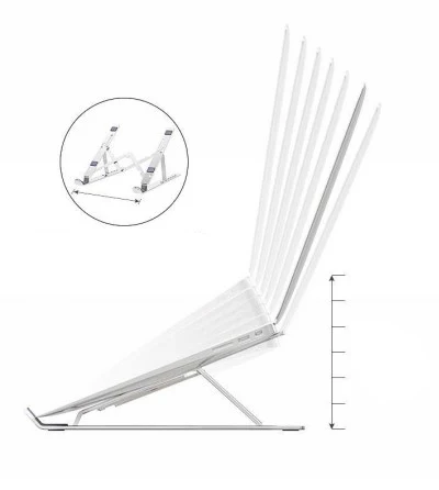 Ergonomic Foldable Portable Cooler Six Height Adjustable Laptop Stand Black Silicon Foldable Laptop Stand Holding Laptop Lot Art