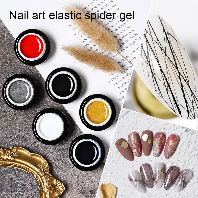 AS Art Nail Spider Gel Saviland New Upgraded Matrix with Gel Paint Design Nail Art Wire Drawing Gel for Line