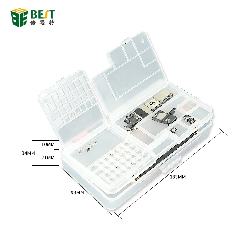 W203 Storage Box for iPhone LCD Screen Motherboard IC Chips Component Screws Organizer Container Repair Tools Mobile Phones