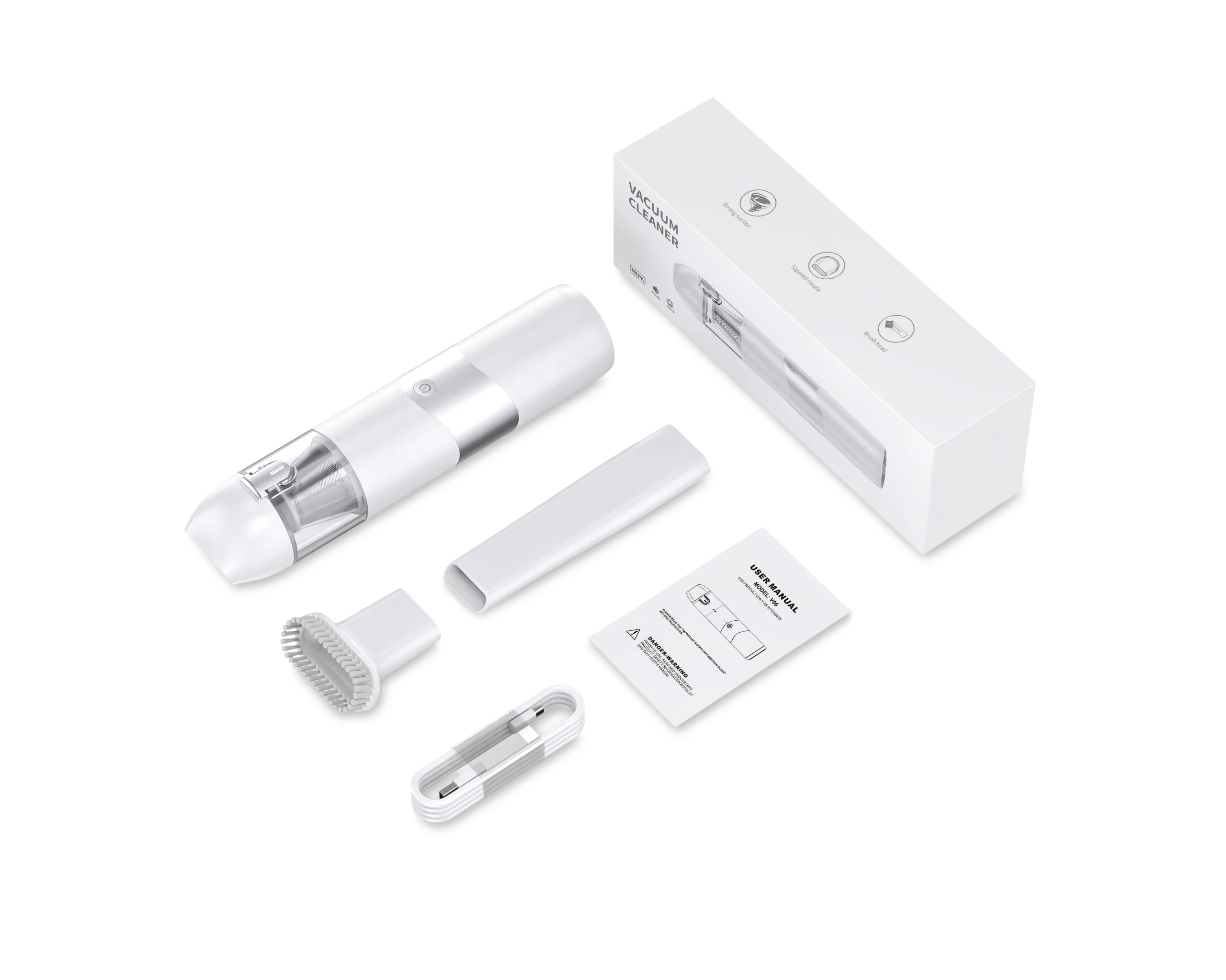 Cordless Vacuum Cleaner 6000pa -13000pa up to 30 Minutes Runtime 200w Powerful Suction Vac LED for Car Bag Mold Power