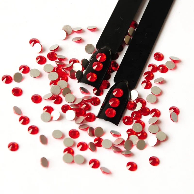 6A Quality  Crystal Glass Rhinestone Strass Bulk Flat Back Rhinestones For Clothes