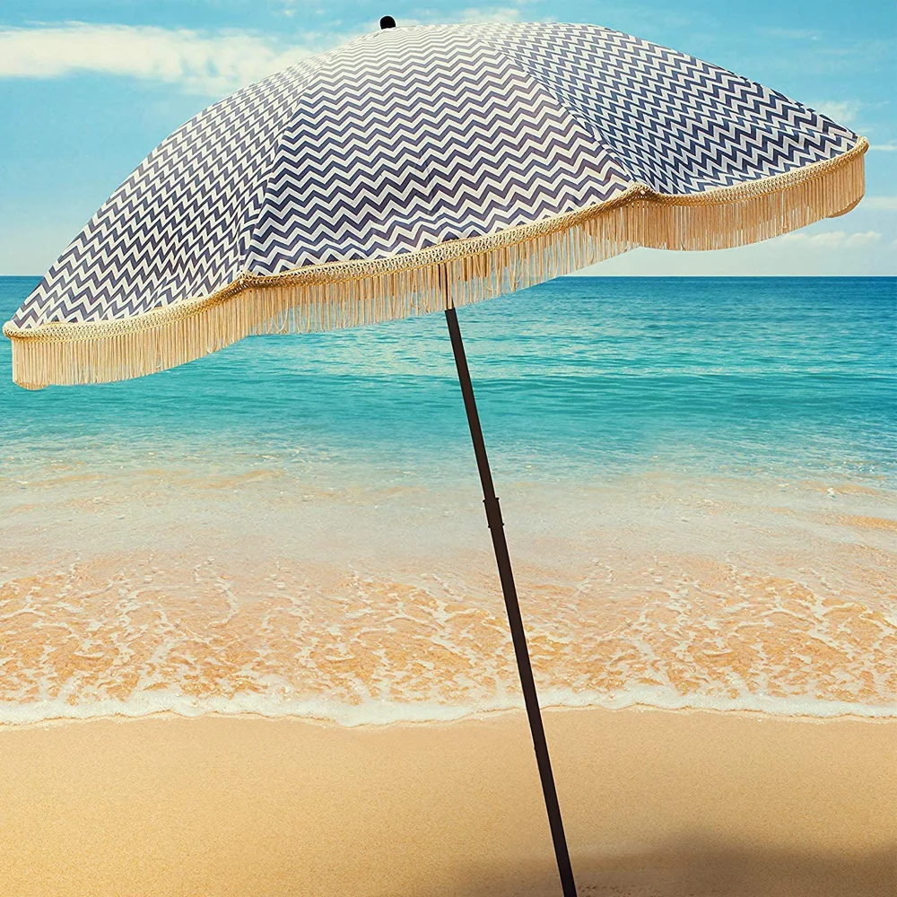 Ovida High Quality Custom Design Parasol Beach Umbrella Outdoor Potable Beach Umbrella Beach