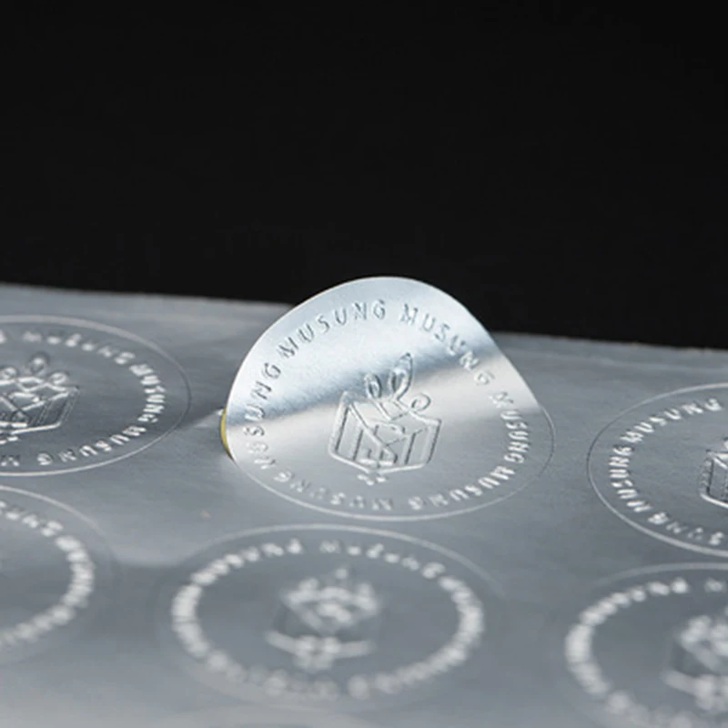 Custom Business Eco Friendly Logo Labels Gold Foil Sticker High Quality Emboss Logo Paper Sticker