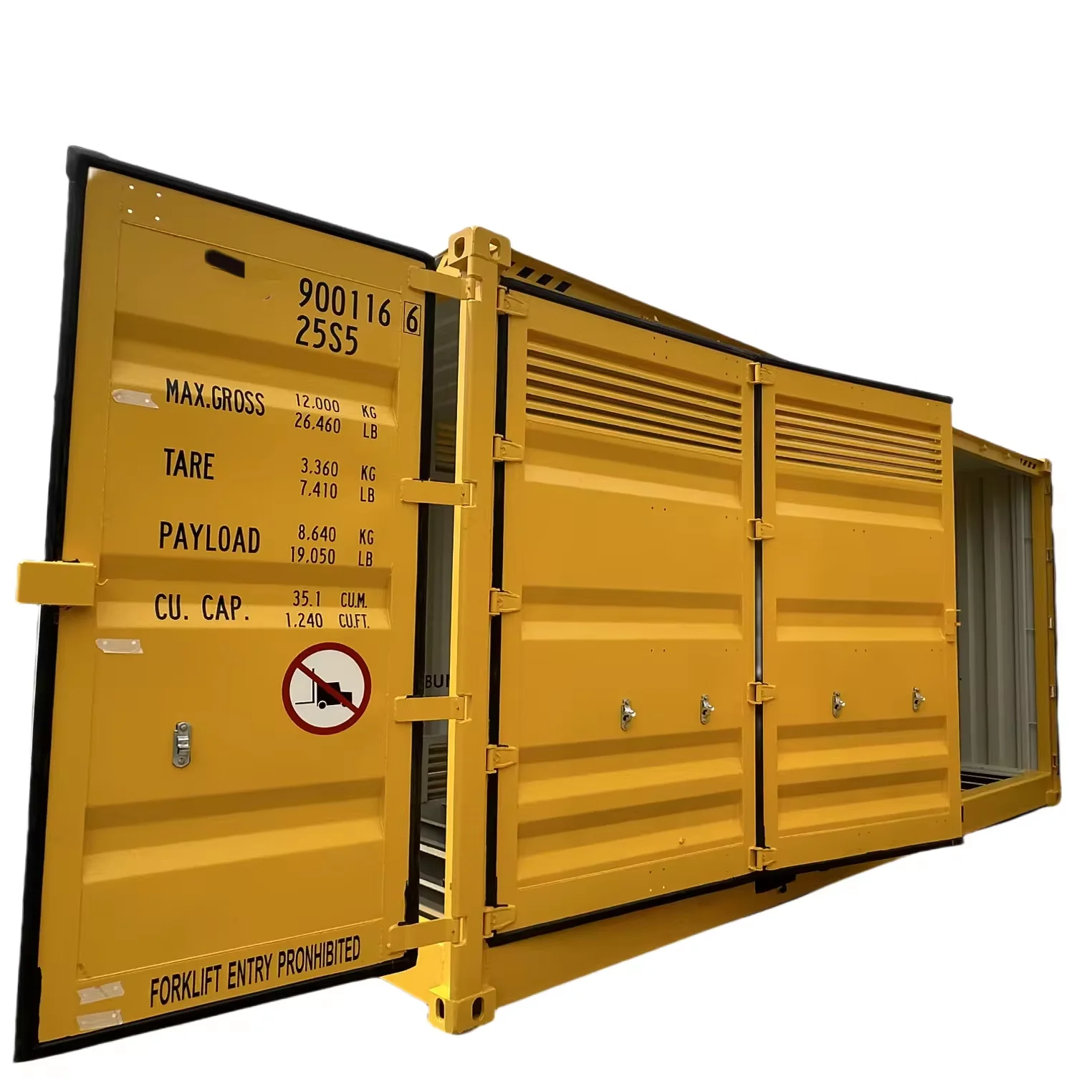 Customized 20 feet HCOS Hazmat 20 ft high cube open side dangerous goods containers hazardous waste container
