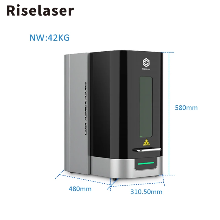 Enclosed Desktop Mini Portable Laser Marker 20w Metal Jewelry Fiber Laser Marking Engraving Machine