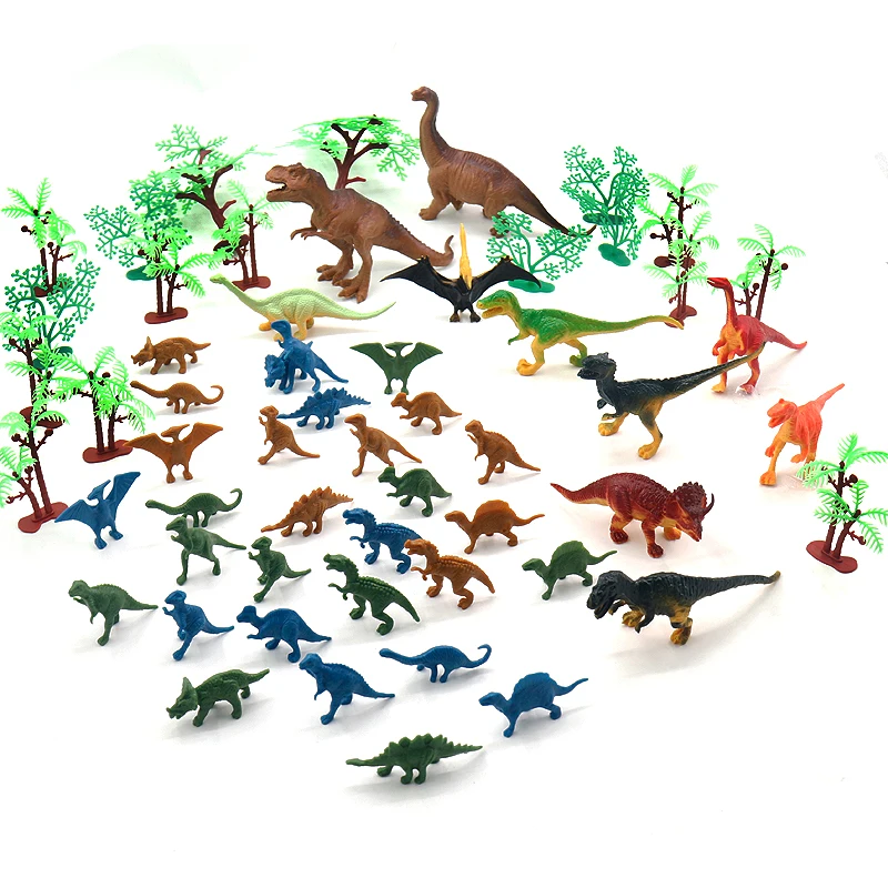Small Animal Figure Kids Funny Educational Toys Jungle Animal Figures Plastic Animals Jungle Dinosaur T-Rex Model Children Gift
