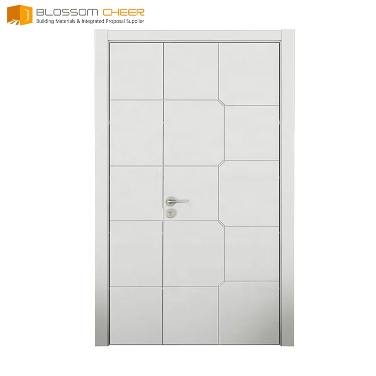 High Quality Blossom Cheer Fiber Doors for Bathroom Designs Price Waterproof Bathroom Door Glass PVC Swing Graphic Design Modern