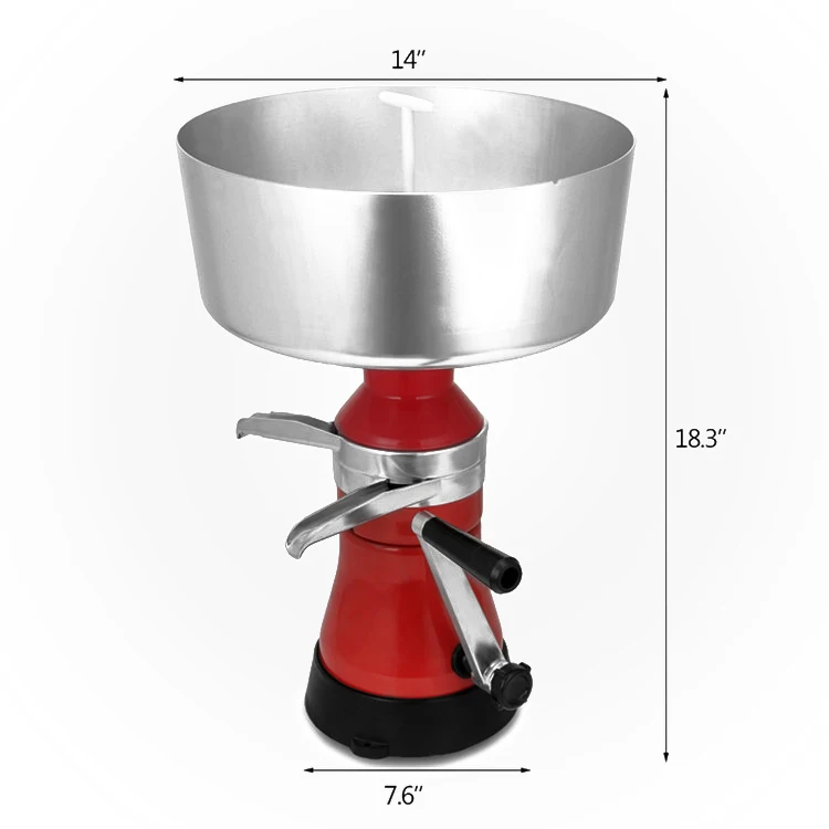 
aluminum alloy red 80L/H Manual Milk Cream Separator 9000-10000r/min 