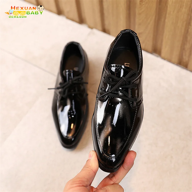 Kids Shoes Wedding Leather Soft Hand Feeling Children Infant Baby Boys British Style Student Perform Casual