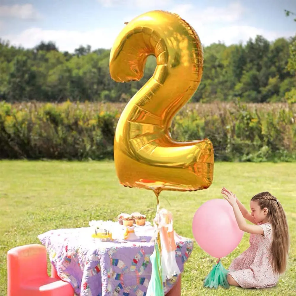 2022 foil globos foil letters Large number balloons 0123456789 Number Helium balloons for Birthday Party Supplies Decorations