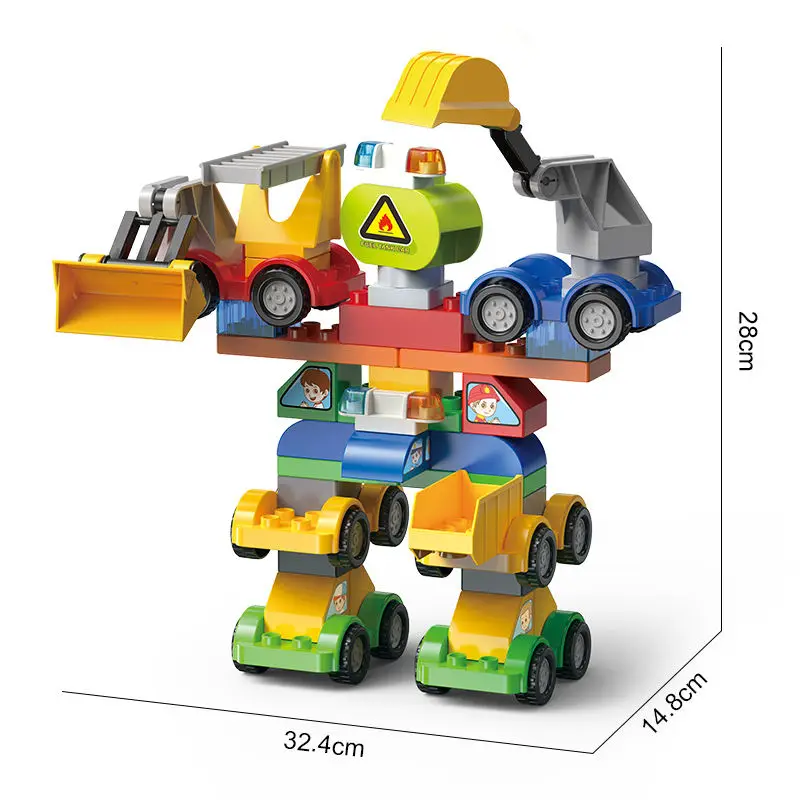 6-in-1 Robot Building Block Toys Engineering Educational Assembling Learning Kits Creative Set for Boys Girls