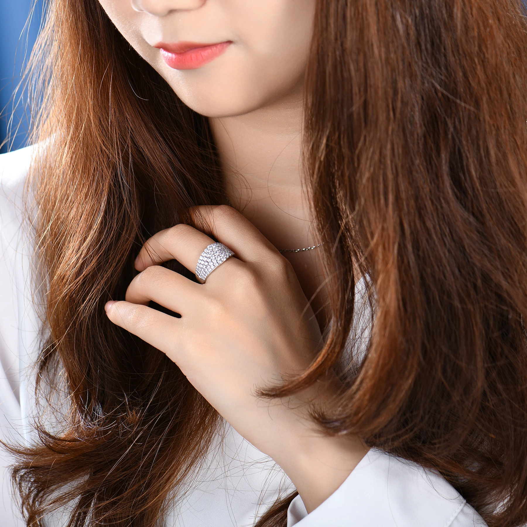 Fashion Ladies New Design 925 Sterling Silver Zirconia Ring Moroccan Wedding Ring Jewelry Women Wedding Rings