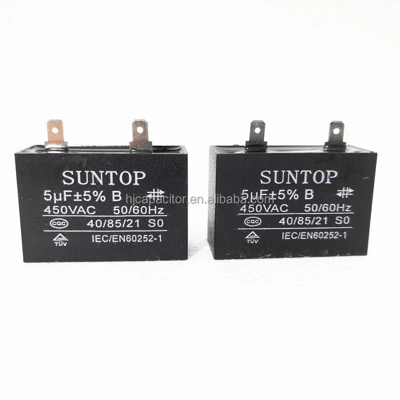CBB61 Емкость двигателя переменного тока 2 5 мкФ кубоидный конденсатор пусковой
