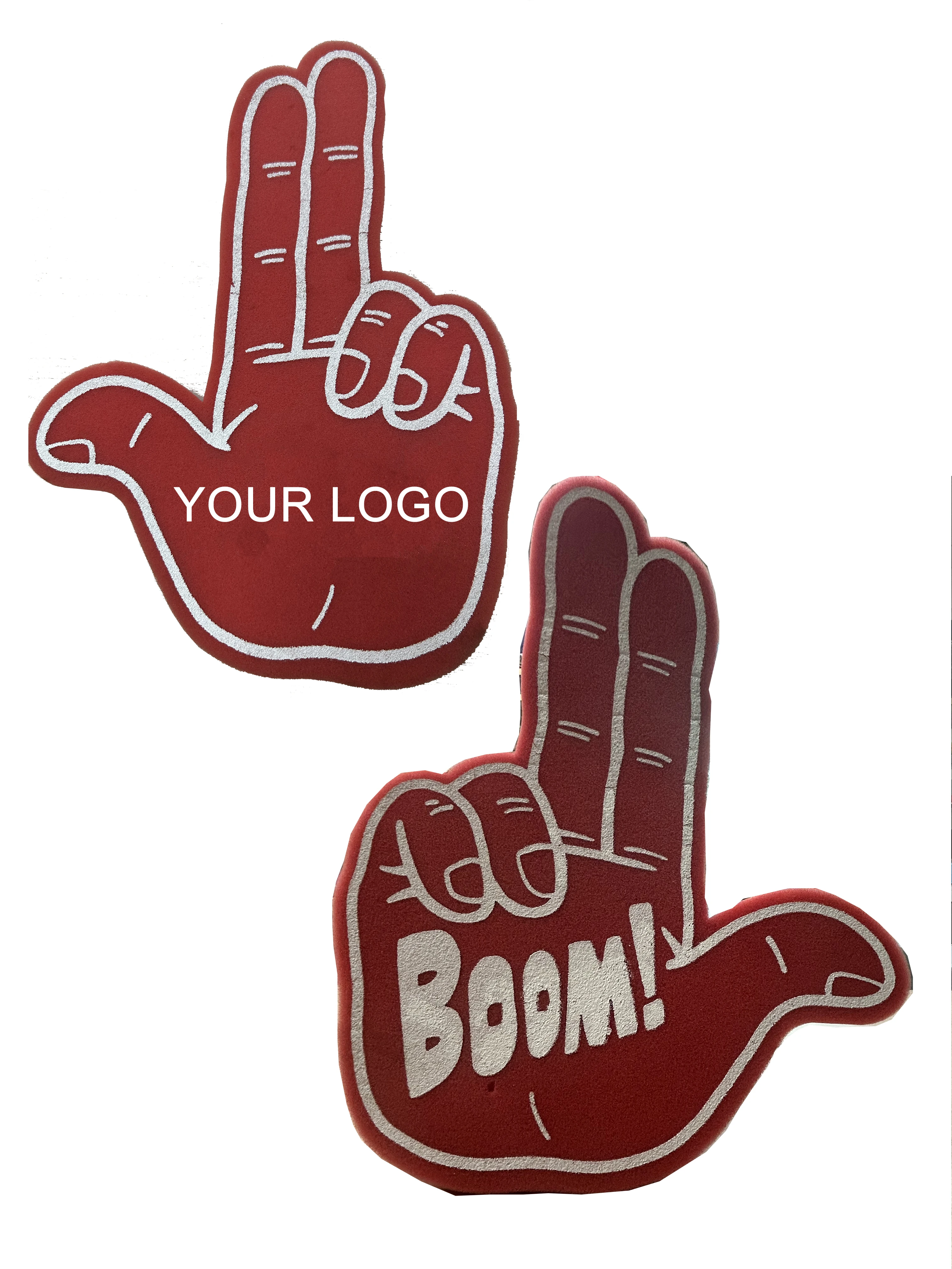Factory Wholesale Promotional Cheerleading Sponge Party Game Toys Custom Shape EVA Hand Foam Fingers for Sport Events Cheering