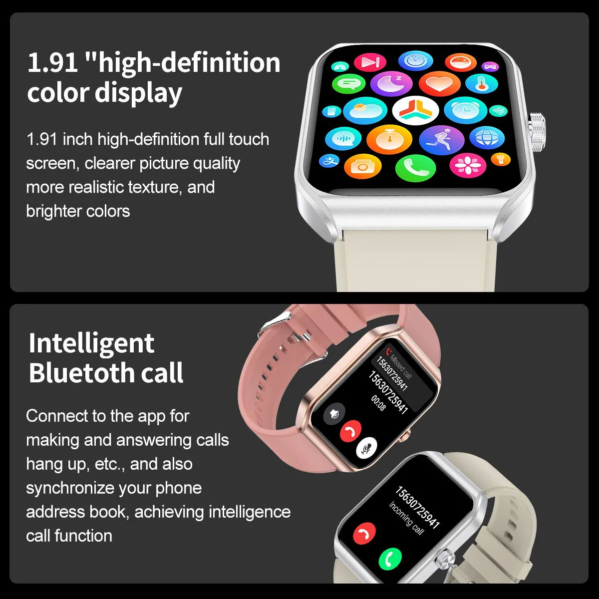 2024 Ins Trend Factory Wholesale OEM Smartwatch VT56 HRV Touch IP67 GPS encoder Original Metal Case Blood Pressure Health SPO2