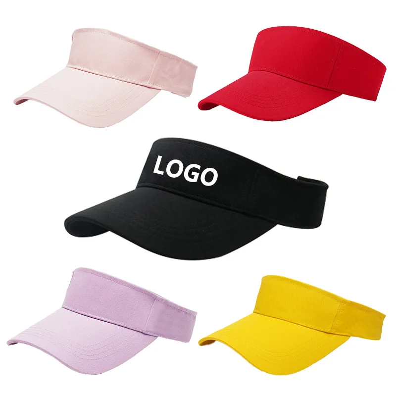 Sun Visor Hat Plain Summer Custom Sun Visor Hats Women Large Brim UV Protection Empty Top Hats Caps