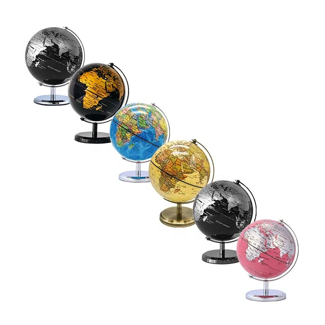20cm  Blue Silver Swivel  Tiltable Rotating Globes