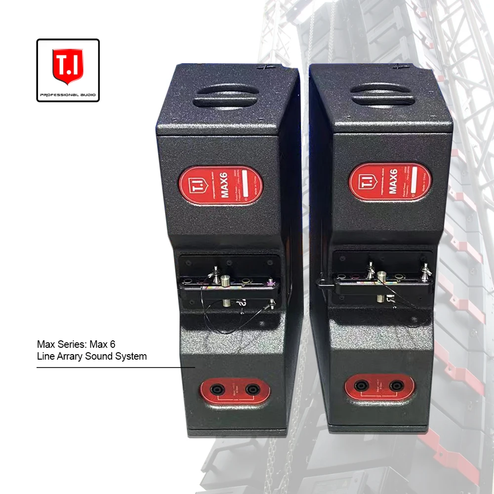 T.I Pro Audio Professional 6.5 Inch Sound System Passive Line Array Speakers Two way Speakerfor Church Use