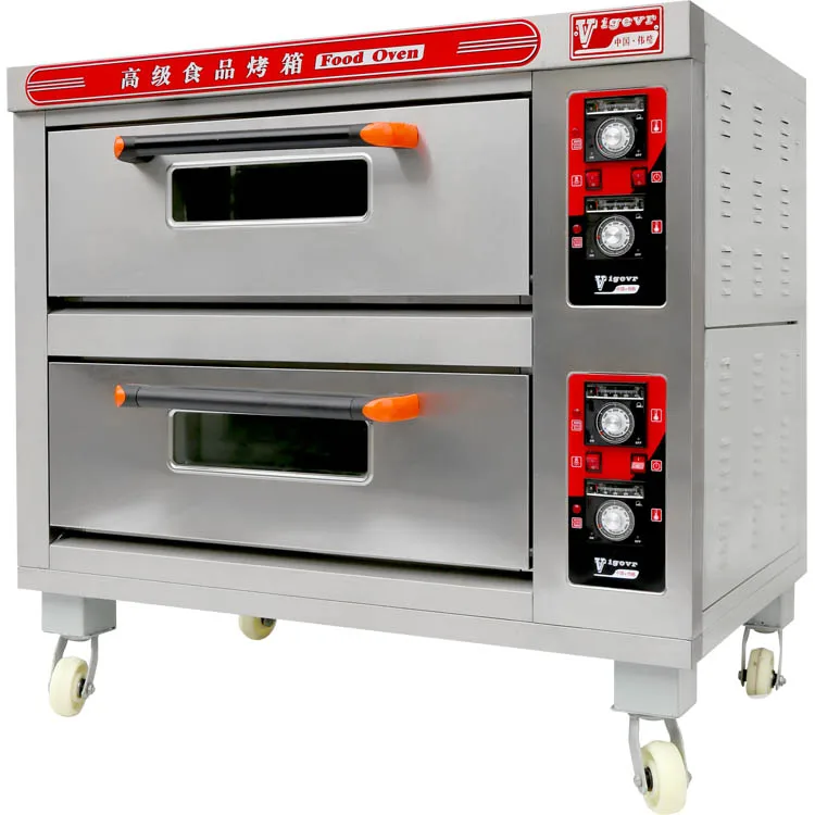 Hot sale used bakery gas oven for double deck 4 Trays baking oven