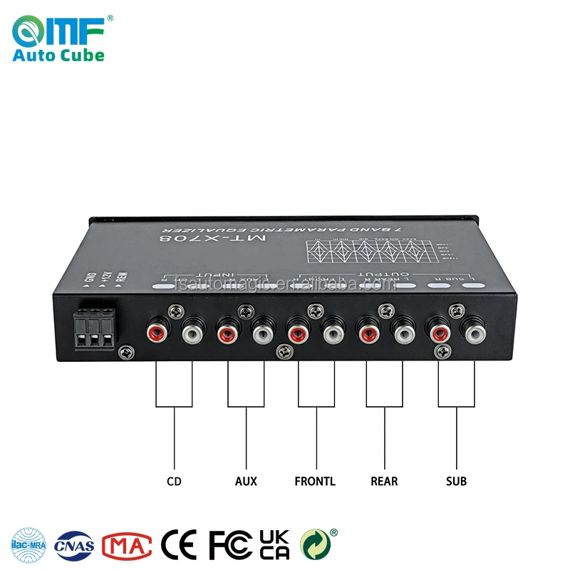 QMF EQ7 7-way Stereo Analogic Crossover Car Equalizer For Car Amplifier