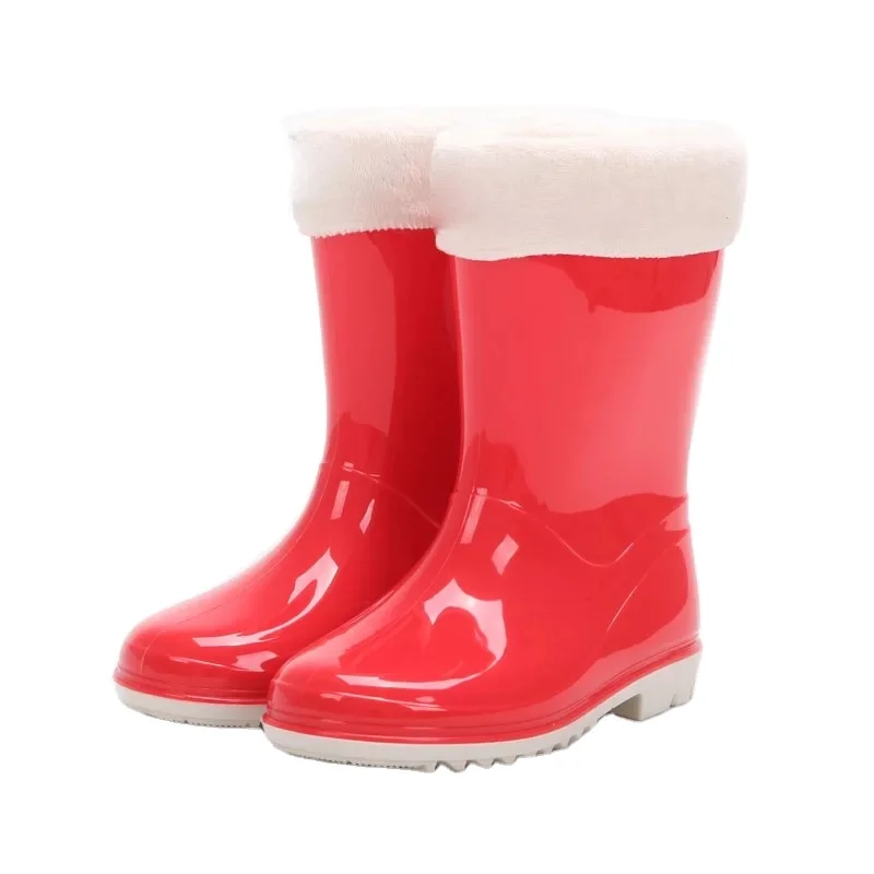 2022 newest children waterproof removable sock luminous recycle kid gumboots kids pvc rain boots