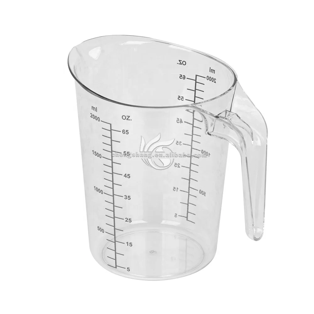 Plastic Measuring Cup Plastic Clear Marking Heat-resistant Angled Grip Spout Stackable Measuring Cup