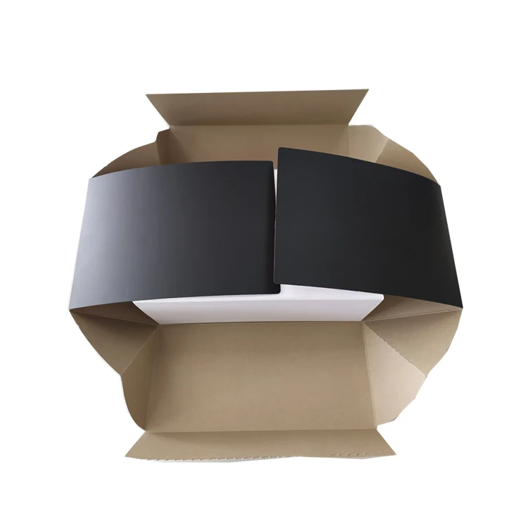 Xiamen wholesale logo printing black outer paper protected packing box for gift packaging
