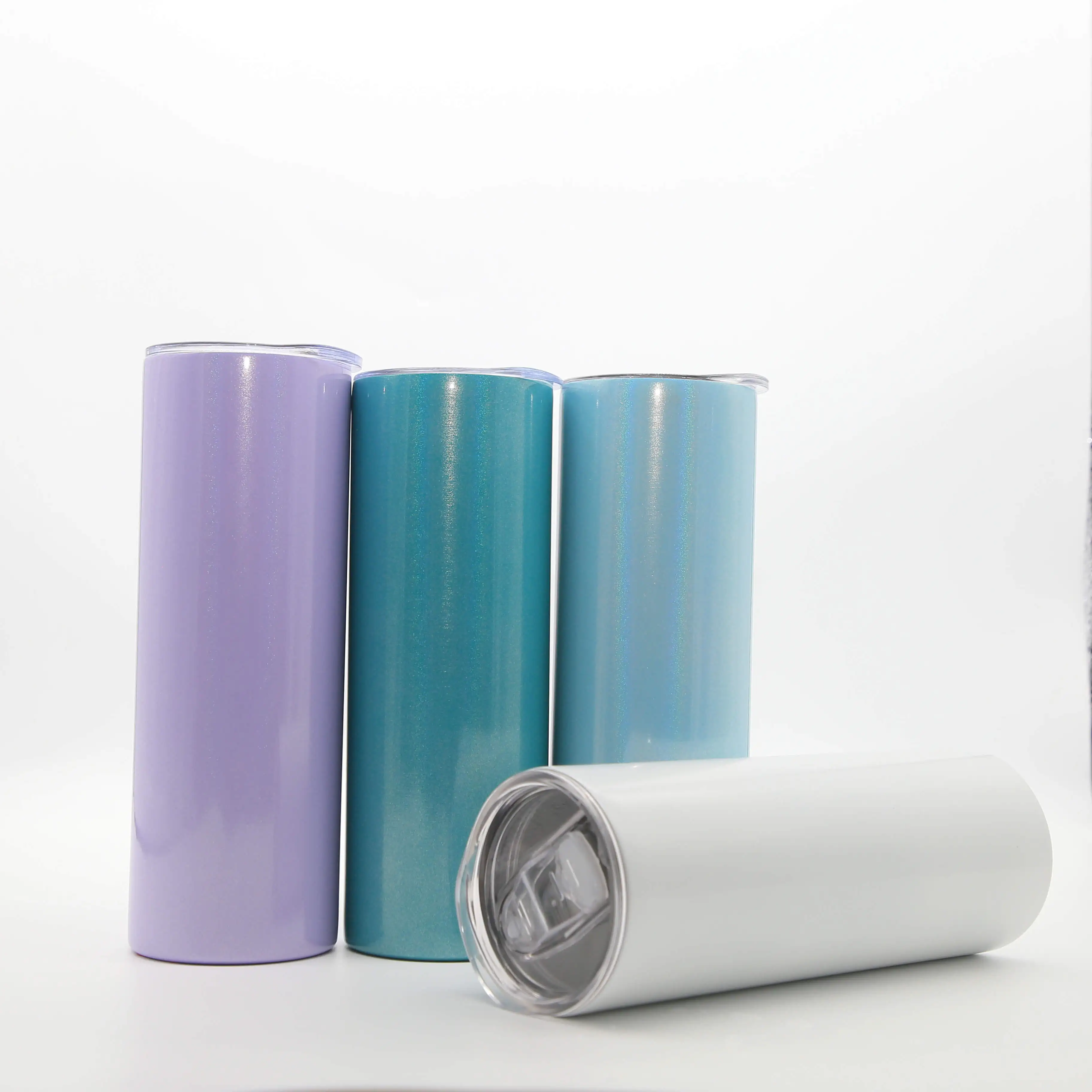 Fiona Chen US Warehouse Stocked: 20oz Glitter Sublimation Straight Tumbler Stainless Steel Tumbler