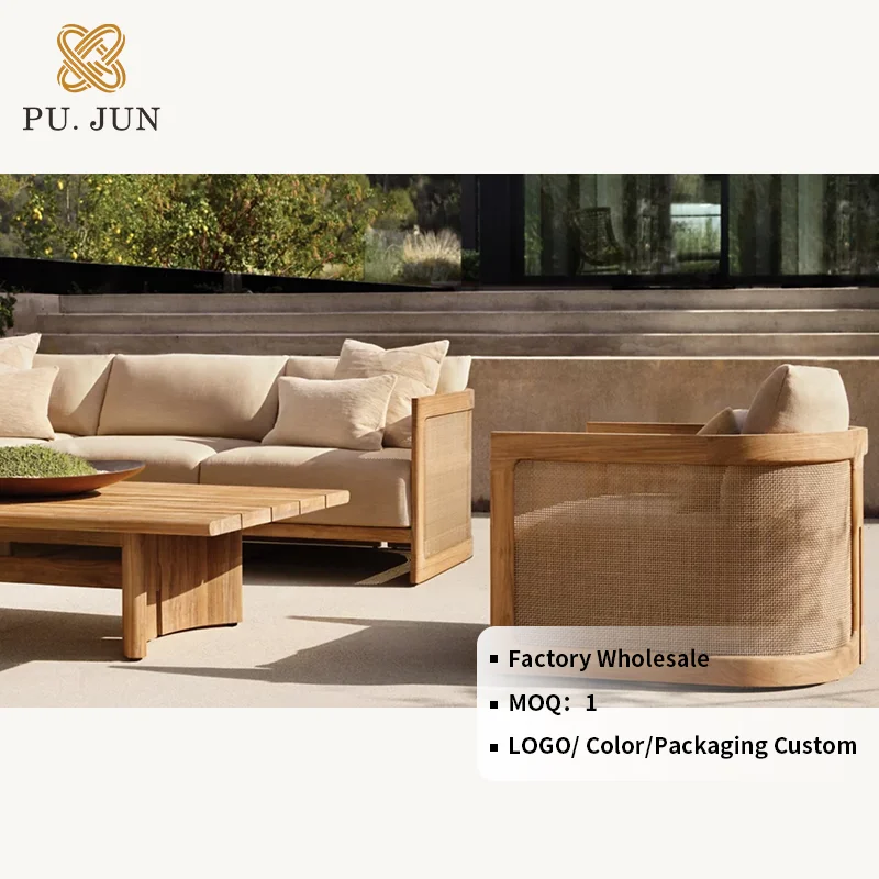 New arrival all-weather outdoor sofa set rounded rattan bamboo couch wicker patio set