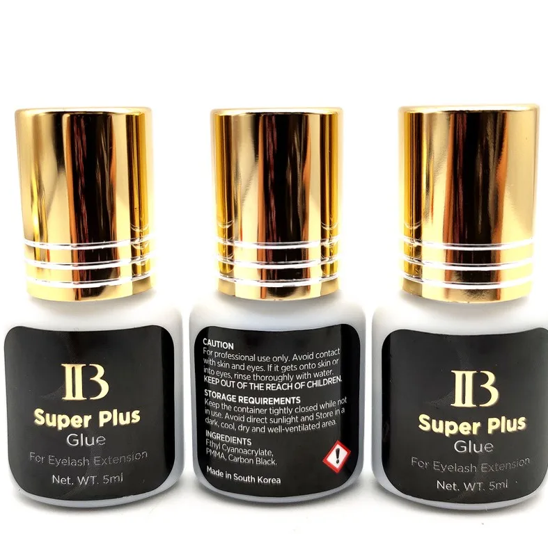 Высококачественный клей для наращивания ресниц 5 мл IB Super Plus Корея оригинальный 1-2s черный супер плюс