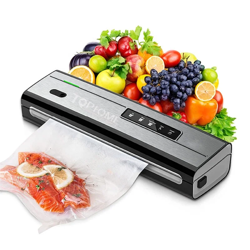 Vacuum Packing Machine With Kitchen Digital Scale and Food Vacuum Bags Rolls Stainless Steel  Vacuum Food Sealer