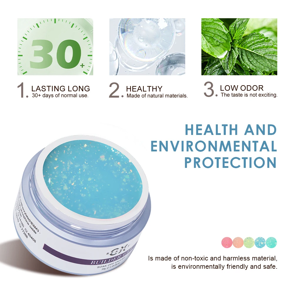 Westink Beauty Soak Off UV LED Nails Extension gel uv builder acrylic nail gel Brocade build gel